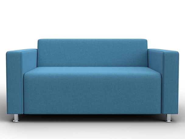 Диван прямой Лига-093 ВН Рогожка голубой - Вид 2