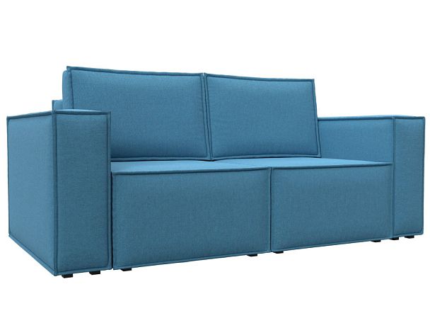 Диван прямой Куба мини Рогожка голубой - Вид 1