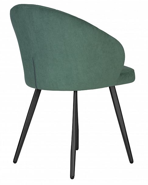 Стул обеденный DOBRIN NAOMI (ЭМАЛЬ ЧЕРНЫЙ МУАР велюр Catania Izumrud) - Вид 4