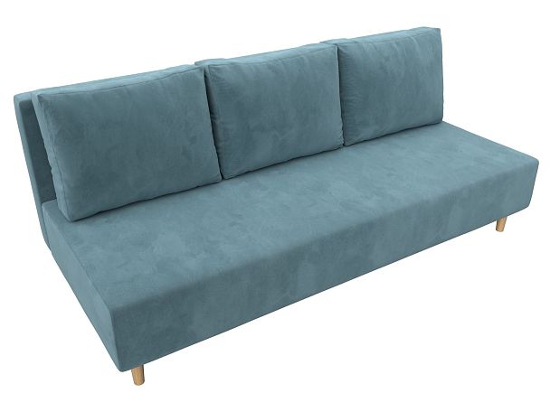 Диван прямой Лига-033 Велюр бирюзовый - Вид 5