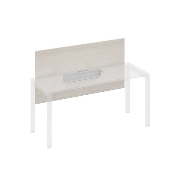 Экран настольный фронтальный большой для стола 160 с кабель-каналом A4 А4 Б 838 БП дуб / металлокаркас серый - Вид 1