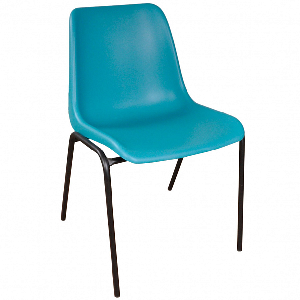Стул Vicenza (4 ножки) Каркас черный, темно-голубой, РП+ИК, стопируемый - Вид 1