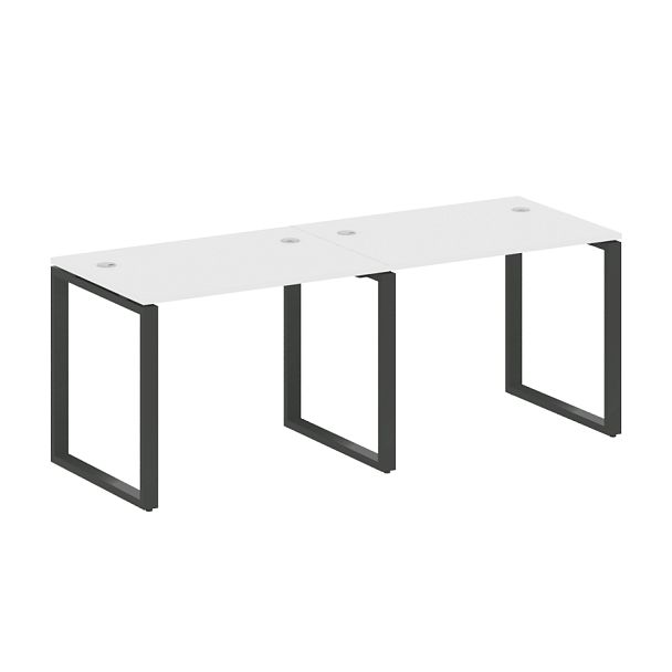 Metal System Р. ст. на 2 раб. места на О-образном м/к БО.СМ-2.1 Белый/Антрацит металл 2000*720*750 - Вид 1