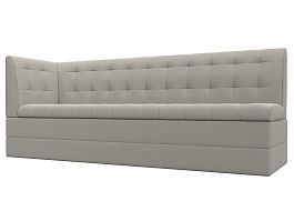 Диван кухонный Бриз с углом слева Рогожка бежевый - Фото предпросмотра