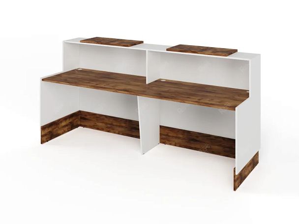 RTD085-240-SH ТАНДЕМ / TANDEM Стойка ресепшн 2-240 2400х700х1200 Таксония шоколадная - Вид 2