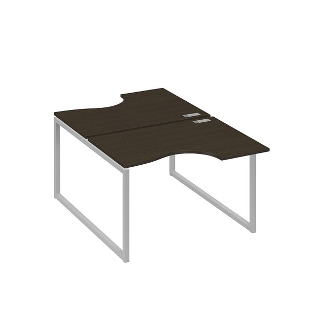 Рабочая станция столы Классика QUATTRO (2х120) A4 А4 Б4 183 БП венге / металлокаркас серый - Вид 1