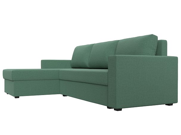 Диван угловой Траумберг Лайт левый угол Рогожка зеленый - Вид 5