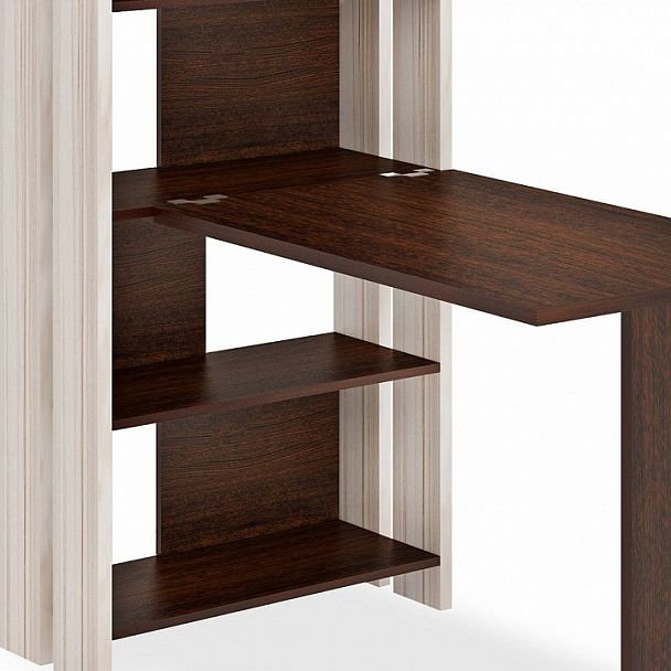 Стол компьютерный Домино Лайт СТЛ-ОВ+С100Прям без тумбы Венге/Карамель - Вид 3