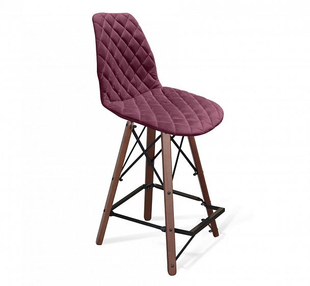 Стул полубарный Sheffilton SHT-ST29-C12/S80-1 ежевичное вино/темный орех/черный - Вид 2