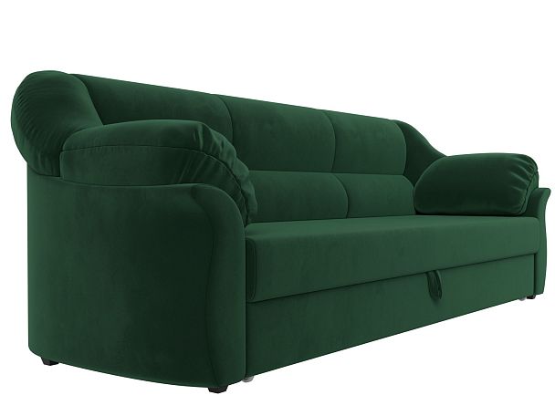 Диван прямой Карнелла (полностью велюр зеленый) - Вид 3