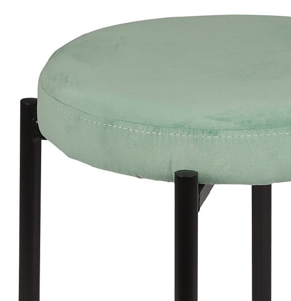 Комплект табуретов Кен, Confetti aquamarine/черный, 2 шт. - Вид 2