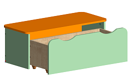 Банкетка мягкая с выдвижным ящиком "СД-14" - Фото предпросмотра