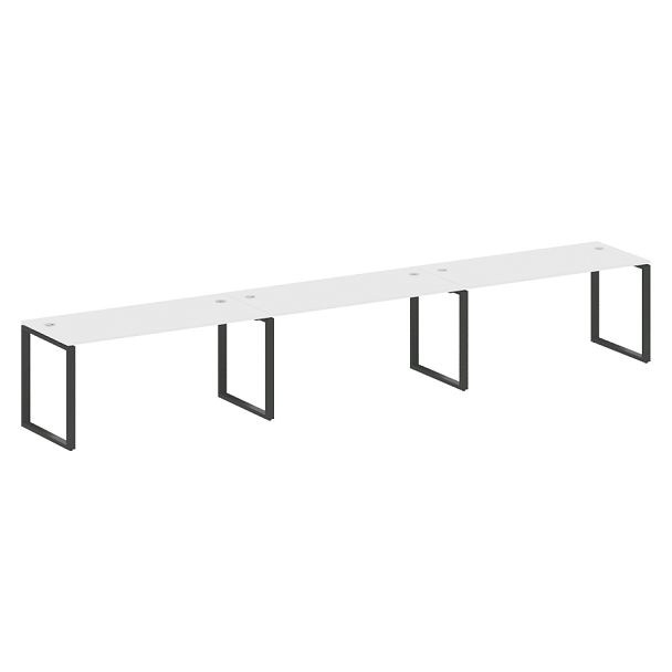 Metal System Р. ст. на 3 раб. места на О-образном м/к БО.СМ-3.4 Белый/Антрацит металл 4800*720*750 - Вид 1