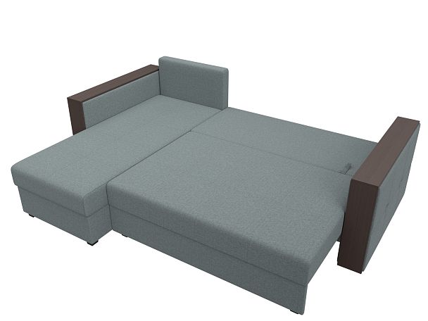 Диван угловой Валенсия Лайт левый угол Рогожка серый - Вид 8