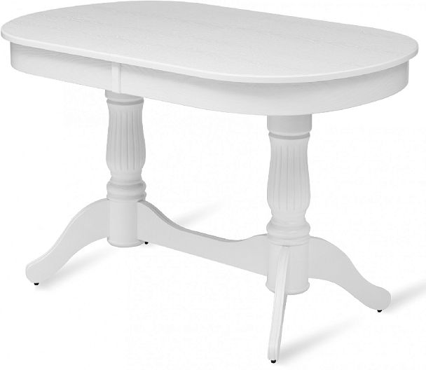 Стол деревянный раздвижной Кайнс 120(160)х80х76 Белый - Вид 3