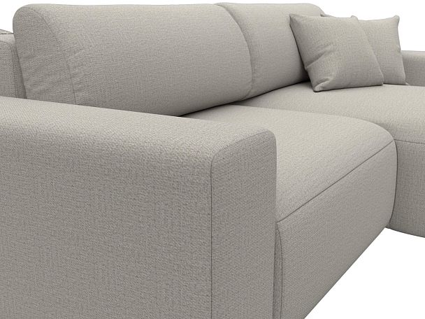 Диван угловой Лига-036 НПБ Классик правый угол Рогожка бежевый - Вид 4