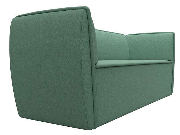 Диван кухонный прямой Бергамо 3-х местный Рогожка зеленый - Вид 3