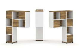 Concept Надставка высокая CN.DNV-001 Сандал Янтарный/Белый Бриллиант/Металл Черный 1099*350*1486 - Фото предпросмотра