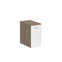 Тумба-органайзер 400х600х750 / корпус: дуб темный; фасад: белый Сигма / Sigma - Фото предпросмотра