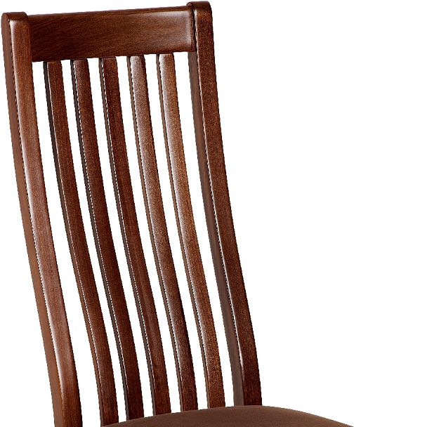 Комплект деревянных стульев с мягким сиденьем Альбен Античный орех/Коричневый велюр, 4 шт. - Вид 8