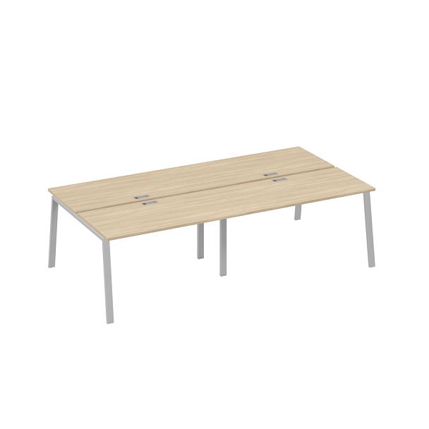 Рабочая станция с каркасе TRE 4х140 A4 А4 Б3 174-2 БП дуб скандинавский / металлокаркас серый - Вид 1