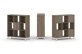 Стайл Проджект Набор стеллажа 2-х сторон., 3 яр. SN.NSD-331 Вяз Благородный/Металл Белый 1121*400*12 - Фото предпросмотра