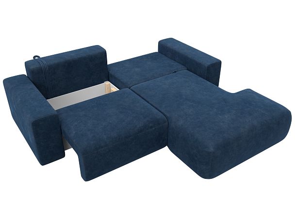 Диван угловой Лига-036 НПБ Классик правый угол Велюр синий - Вид 8