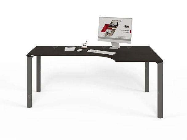 ЛАЙТ / LIGHT RLG016-16x9R Угловой стол 180x90x75 Венге - Вид 3