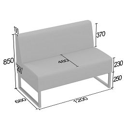 (ken-d2) Диван Кентуки двойной - Фото предпросмотра