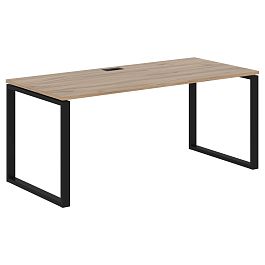 Стол прямой EQST 1780 Дуб Денвер светлый/Черный 1760х800х750 EDIS - Фото предпросмотра