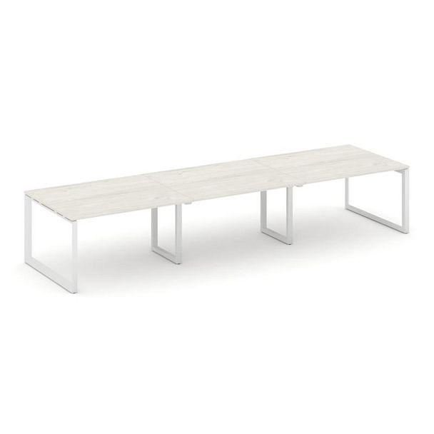 Style Project Next Стол переговорный SN-59O.SPRG-052.3 Дуб Наварра/Металл Белый 3540*1180*750 - Вид 1