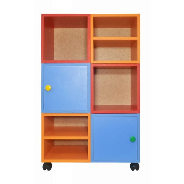Модульный стеллаж Тетрис, с дверкой и полкой, ЛДСП цветной - Вид 7
