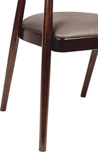 Комплект деревянных стульев с подлокотниками Боэн темный орех/коричневая экокожа, 4 шт. - Вид 14