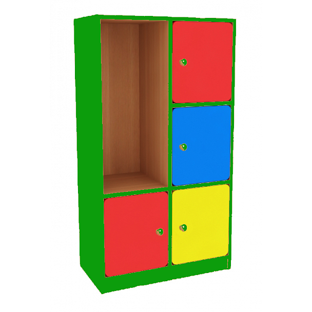 Стенка модульная Городок, секция №3, цветная - Вид 1