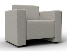 Кресло Лига-093 Рогожка бежевый - Фото предпросмотра