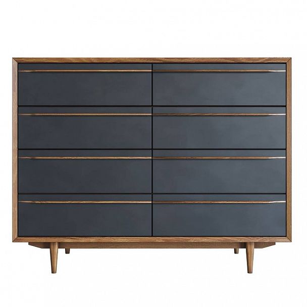 Комод "Bruni Black" на 8 ящиков - Вид 1