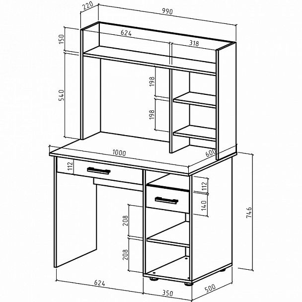 Стол письменный Остин-9Я - Вид 2