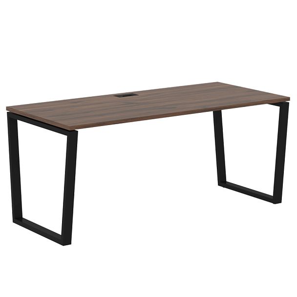 Стол прямой EVST 1780 Дуб Денвер тёмный/Черный 1760х800х750 EDIS - Вид 1