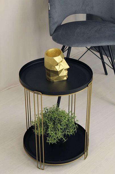 Столик кофейный Sheffilton SHT-CT31 золото/черный муар - Вид 7