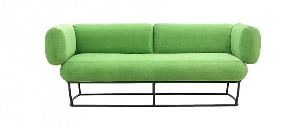 Деми 2х местный диван с подлокотниками ,А-17/8  186*85*71 обивка ткань velutto 31 "Диваны"  ТК-001812000480 зеленый - Вид 1