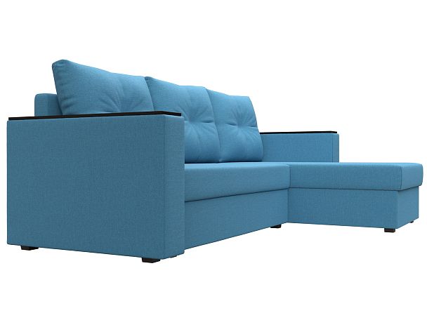 Диван угловой Атланта Лайт Б/С правый угол Рогожка голубой - Вид 3