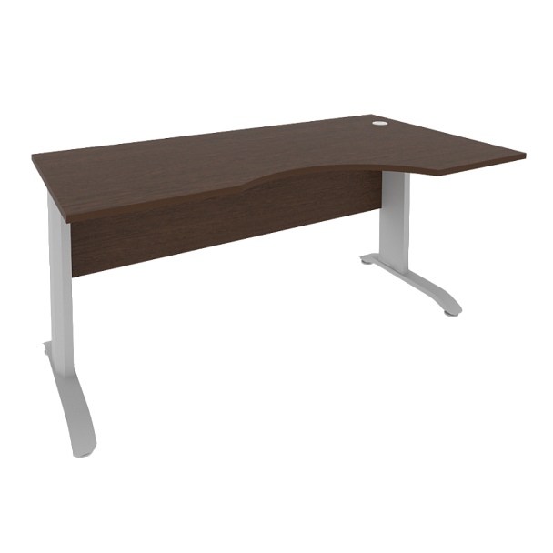 Riva Metal-L Стол криволинейный правый ПЛ.СА-1 (R) Венге/Тёмно-серый металл 1600*900*750 - Вид 1