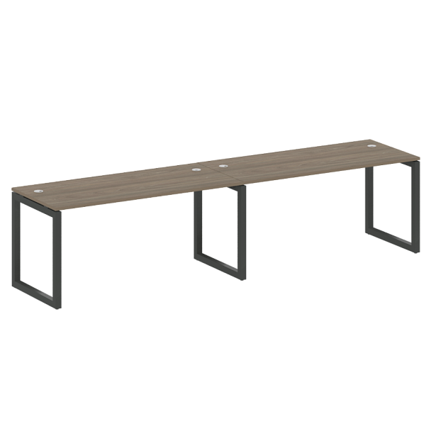 Metal System Quattro Р. ст. на 2 раб. места на О-образном м/к 50БО.СМ-2.4 Вяз/Антрацит металл 3200*720*750 - Вид 1