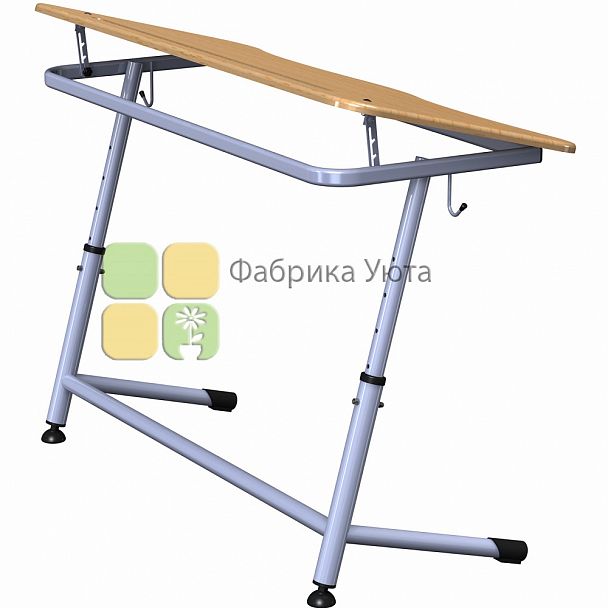 Парта "Премьера 2Р" с угл. накл. стол., рег. (3-7 гр) - Вид 1