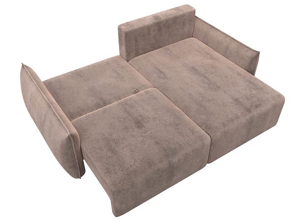 Диван угловой Лига-051 НПБ угол универсальный Велюр бежевый - Вид 8