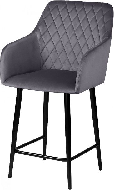 Комплект полубарных поворотных кресел Барли К, темно-серый H-15/черный, 2 шт. - Вид 2