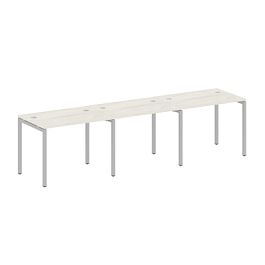 Metal System Quattro Р. ст. на 3 раб. места на П-образном м/к 40БП.СМ-3.1 Дуб наварра/Серый металл 3000*720*750 - Фото предпросмотра