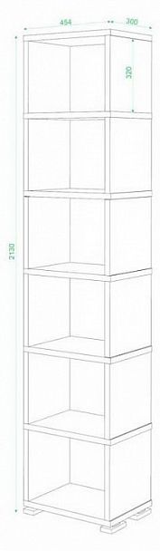 Стеллаж-колонка Домино СБ-15/6 Белый - Вид 3