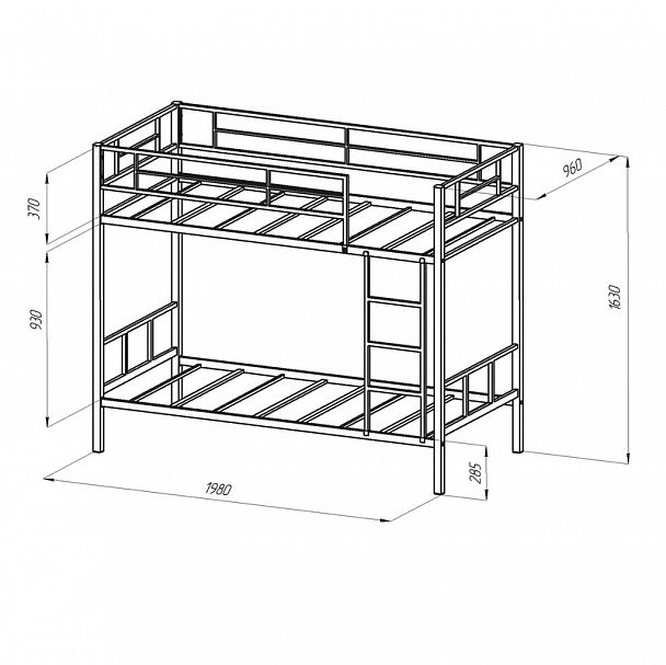 Двухъярусная кровать "Севилья-2" коричневый - Вид 2