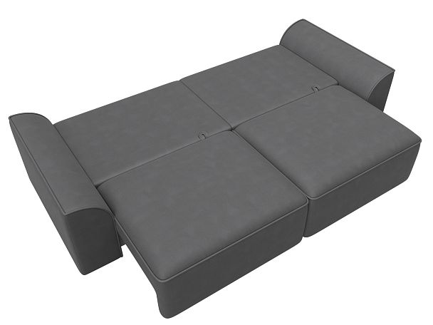 Диван прямой Лига-048 НПБ Замша серый - Вид 10